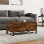 Smoked oak plywood coffee table 90x50x36.5 cm by vidaXL, Coffee table - Ref: Foro24-830817, Price: 70,88 €, Discount: %