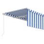 Toldo retráctil manual con persiana azul y blanco 5x3 m en Toldos | Comprar online en Foru.es