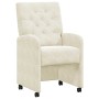 Sillas de Comedor con Ruedas 2 pcs Crema 58 x 67 x 97 cm en Sillas de comedor | Comprar online en Foru.es