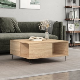 Mesa de centro madera contrachapada roble Sonoma 80x80x36,5 cm de vidaXL, Mesas de centro - Ref: Foro24-830783, Precio: 75,60...