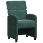 Sillas de Comedor con Ruedas 2 pcs Verde oscuro 58 x 65 x 98 cm en Sillas de comedor | Comprar online en Foru.es