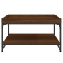 Mesa centro madera ingeniería y hierro roble marrón 80x80x45 cm de vidaXL, Mesas de centro - Ref: Foro24-832817, Precio: 45,1...