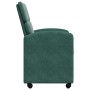 Sillas de Comedor con Ruedas 2 pcs Verde oscuro 58 x 65 x 98 cm en Sillas de comedor | Comprar online en Foru.es