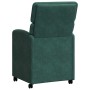 Sillas de Comedor con Ruedas 2 pcs Verde oscuro 58 x 65 x 98 cm en Sillas de comedor | Comprar online en Foru.es
