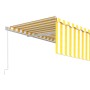 Toldo retráctil manual con persiana amarillo y blanco 5x3 m en Toldos | Comprar online en Foru.es