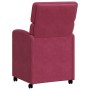 Sillas de Comedor con Ruedas con ruedas 2 pcs Rojo vino tinto en Sillas de comedor | Comprar online en Foru.es
