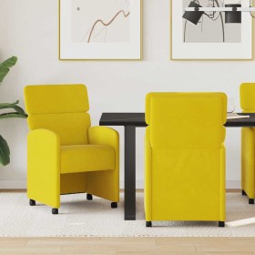 Sillas de Comedor con Ruedas 2 pcs Amarillo 58 x 65 x 98 cm en Sillas de comedor | Comprar online en Foru.es