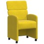 Sillas de Comedor con Ruedas 2 pcs Amarillo 58 x 65 x 98 cm en Sillas de comedor | Comprar online en Foru.es