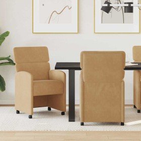 Sillas de Comedor con Ruedas 2 pcs Marrón 58 x 65 x 98 cm en Sillas de comedor | Comprar online en Foru.es