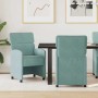 Sillas de Comedor con Ruedas 2 pcs Verde mar 58 x 65 x 98 cm en Sillas de comedor | Comprar online en Foru.es