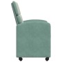 Sillas de Comedor con Ruedas 2 pcs Verde mar 58 x 65 x 98 cm en Sillas de comedor | Comprar online en Foru.es