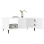 Mesa de centro madera contrachapada blanco brillo 90x50x40 cm de vidaXL, Mesas de centro - Ref: Foro24-829502, Precio: 52,18 ...
