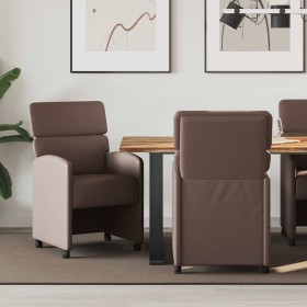 Sillas de Comedor con Ruedas 2 pcs Marrón 58 x 65 x 98 cm en Sillas de comedor | Comprar online en Foru.es