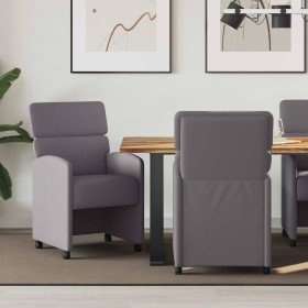 Sillas de Comedor con Ruedas 2 pcs Gris 58 x 65 x 98 cm en Sillas de comedor | Comprar online en Foru.es