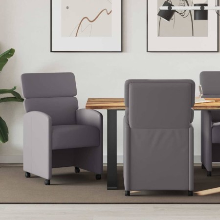 Sillas de Comedor con Ruedas 2 pcs Gris 58 x 65 x 98 cm en Sillas de comedor | Comprar online en Foru.es