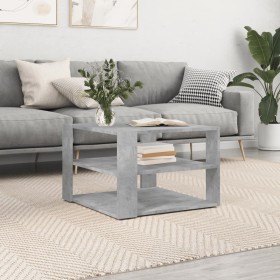 Mesa de centro madera ingeniería gris hormigón 59,5x59,5x40 cm de vidaXL, Mesas de centro - Ref: Foro24-834249, Precio: 39,45...