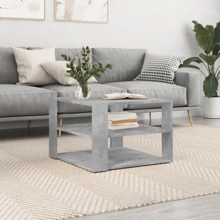 Mesa de centro madera ingeniería gris hormigón 59,5x59,5x40 cm de vidaXL, Mesas de centro - Ref: Foro24-834249, Precio: 38,93...