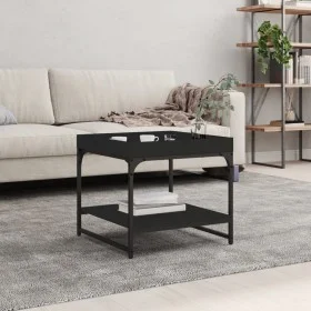 Black engineered wood coffee table 49.5x49.5x45 cm by vidaXL, Coffee table - Ref: Foro24-832808, Price: 36,28 €, Discount: %