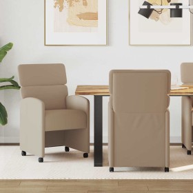 Sillas de Comedor con Ruedas 2 pcs Capuchino 58 x 65 x 98 cm en Sillas de comedor | Comprar online en Foru.es