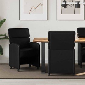 Sillas de Comedor con Ruedas 2 pcs Negro 58 x 65 x 98 cm en Sillas de comedor | Comprar online en Foru.es