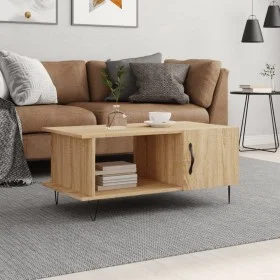Mesa de centro madera contrachapada roble Sonoma 90x50x40 cm de vidaXL, Mesas de centro - Ref: Foro24-829487, Precio: 56,40 €...
