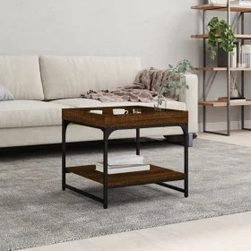 Mesa de centro madera ingeniería roble marrón 49,5x49,5x45 cm de vidaXL, Mesas de centro - Ref: Foro24-832812, Precio: 36,24 ...