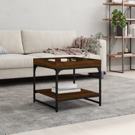 Mesa de centro madera ingeniería roble marrón 49,5x49,5x45 cm de vidaXL, Mesas de centro - Ref: Foro24-832812, Precio: 36,71 ...