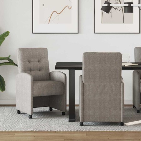 Sillas de Comedor con Ruedas 2 pcs Gris 57 x 67 x 98 cm en Sillas de comedor | Comprar online en Foru.es