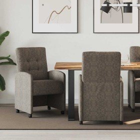 Sillas de Comedor con Ruedas 2 pcs Gris oscuro 57 x 67 x 98 cm en Sillas de comedor | Comprar online en Foru.es