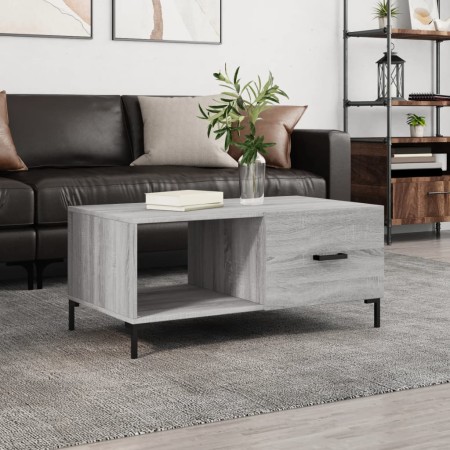 Mesa de centro madera contrachapada gris Sonoma 90x50x40 cm de vidaXL, Mesas de centro - Ref: Foro24-829218, Precio: 48,61 €,...