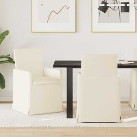 Sillas de comedor con ruedas 2 pcs Beige 57 x 67 x 95 cm Lino en Sillas de comedor | Comprar online en Foru.es