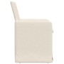 Sillas de comedor con ruedas 2 pcs Beige 57 x 67 x 95 cm Lino en Sillas de comedor | Comprar online en Foru.es