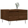 Mesa de centro madera contrachapada roble marrón 55x55x36,5 cm de vidaXL, Mesas de centro - Ref: Foro24-830763, Precio: 55,73...