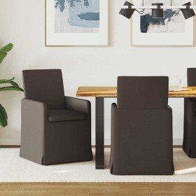 Sillas de comedor 2 pcs Gris oscuro 57 x 67 x 95 cm Lino en Sillas de comedor | Comprar online en Foru.es