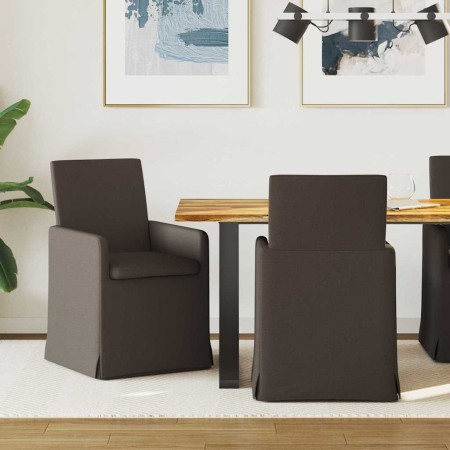 Sillas de comedor 2 pcs Gris oscuro 57 x 67 x 95 cm Lino en Sillas de comedor | Comprar online en Foru.es