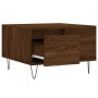 Mesa de centro madera contrachapada roble marrón 55x55x36,5 cm de vidaXL, Mesas de centro - Ref: Foro24-830763, Precio: 55,73...