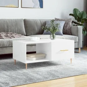 Mesa de centro madera contrachapada blanco brillo 90x50x40 cm de vidaXL, Mesas de centro - Ref: Foro24-829198, Precio: 49,99 ...