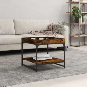 Mesa de centro madera ingeniería roble ahumado 49,5x49,5x45 cm de vidaXL, Mesas de centro - Ref: Foro24-832810, Precio: 35,21...