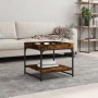Mesa de centro madera ingeniería roble ahumado 49,5x49,5x45 cm de vidaXL, Mesas de centro - Ref: Foro24-832810, Precio: 35,89...