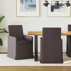 Sillas de comedor 2 pcs Marrón oscuro 57 x 67 x 95 cm tela en Sillas de comedor | Comprar online en Foru.es