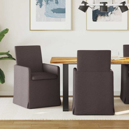 Sillas de comedor 2 pcs Marrón oscuro 57 x 67 x 95 cm tela en Sillas de comedor | Comprar online en Foru.es