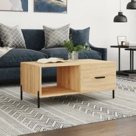Mesa de centro madera contrachapada roble Sonoma 90x50x40 cm de vidaXL, Mesas de centro - Ref: Foro24-829223, Precio: 48,56 €...