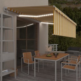 Toldo automático persiana, LED y sensor de viento amarillo 5x3m en Toldos | Comprar online en Foru.es