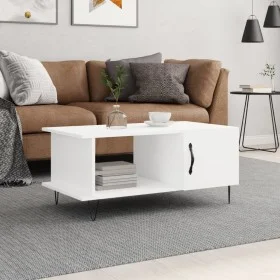 Mesa de centro madera contrachapada blanco 90x50x40 cm de vidaXL, Mesas de centro - Ref: Foro24-829484, Precio: 45,38 €, Desc...