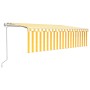 Toldo automático persiana, LED y sensor de viento amarillo 5x3m en Toldos | Comprar online en Foru.es