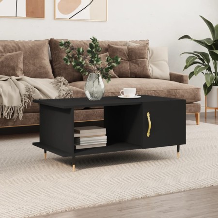 Mesa de centro madera contrachapada negro 90x50x40 cm de vidaXL, Mesas de centro - Ref: Foro24-829469, Precio: 60,03 €, Descu...
