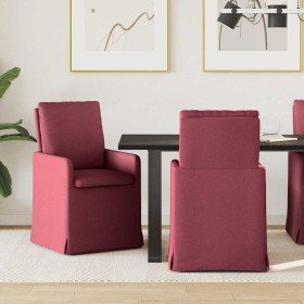 Sillas de comedor 2 pcs Rojo vino tinto 57 x 67 x 98 cm tela en Sillas de comedor | Comprar online en Foru.es