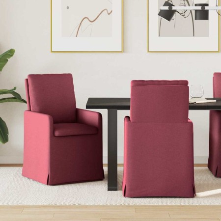 Sillas de comedor 2 pcs Rojo vino tinto 57 x 67 x 98 cm tela en Sillas de comedor | Comprar online en Foru.es