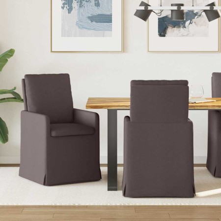 Sillas de comedor 2 pcs Marrón oscuro 57 x 67 x 98 cm tela en Sillas de comedor | Comprar online en Foru.es