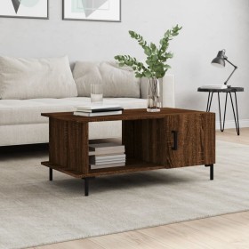 Mesa de centro madera contrachapada roble marrón 90x50x40 cm de vidaXL, Mesas de centro - Ref: Foro24-829499, Precio: 50,02 €...